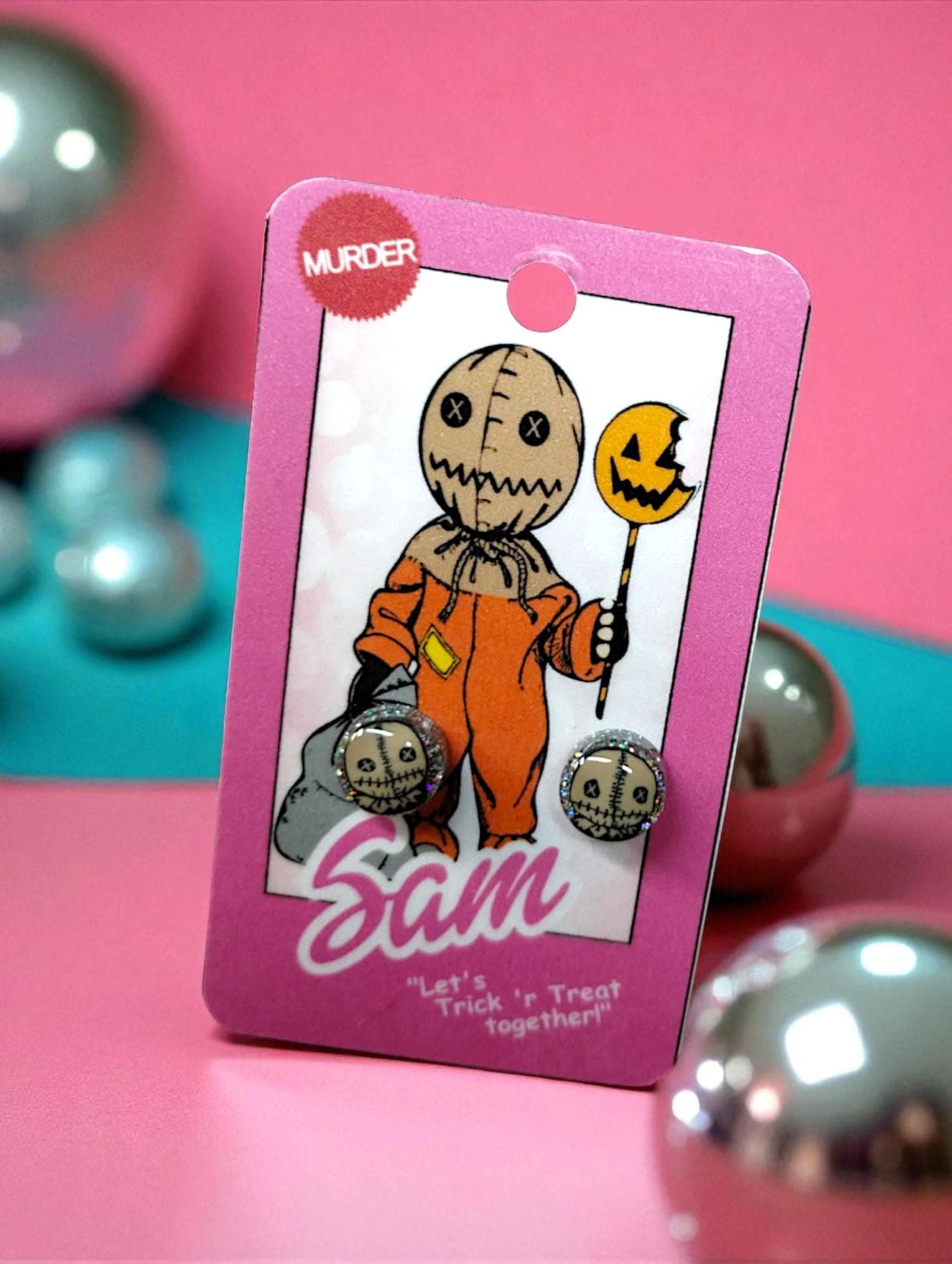 Trick 'r Treat Cutie- Horror Movie- Characters- Fun Lightweight Earrings- Resin/Stainless Steel