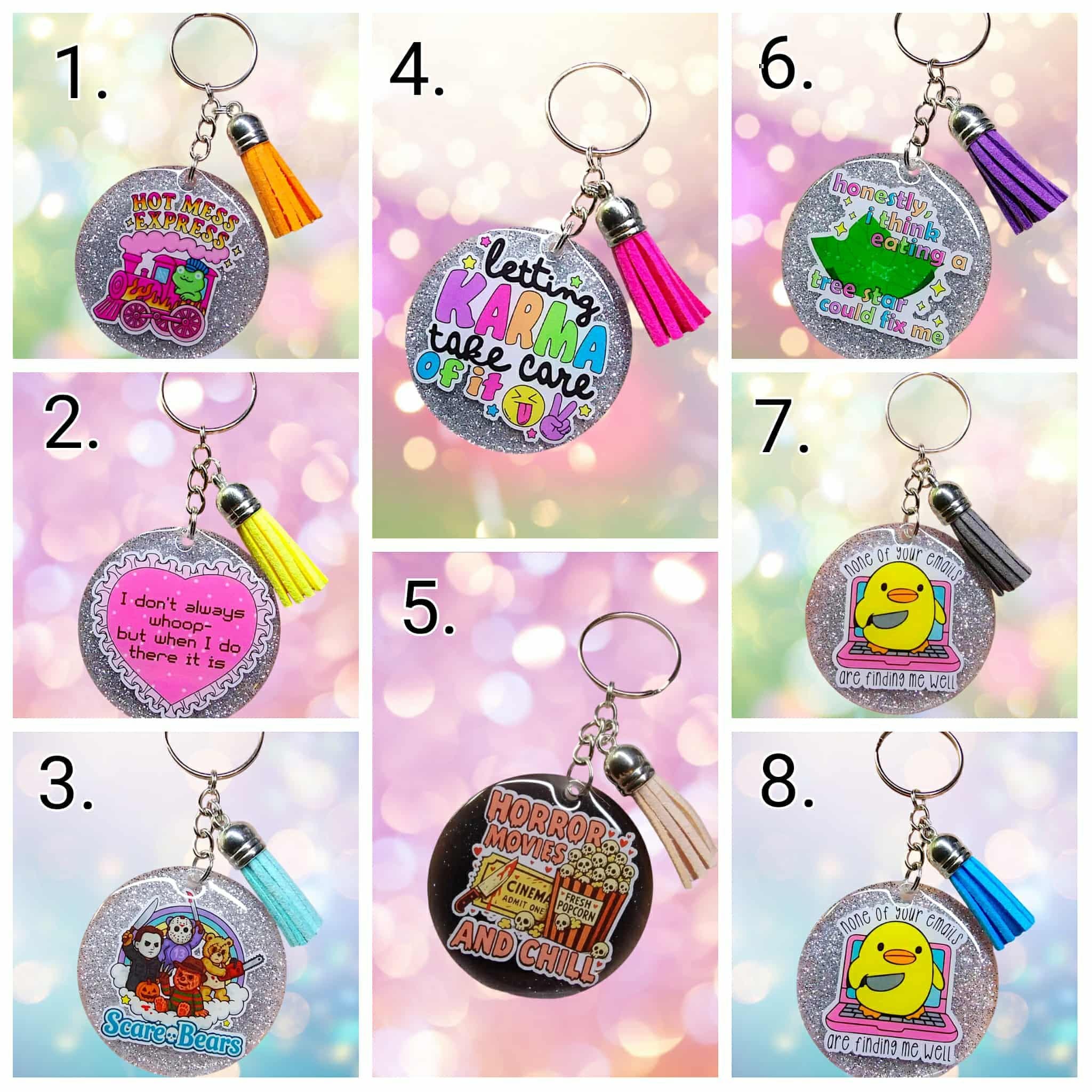 Fun Trendy Keychains With Tassels